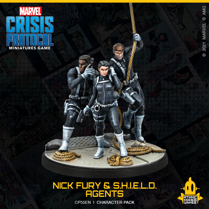 Marvel Crisis Protocol : Nick Fury JR and Shield Agents Character Pack